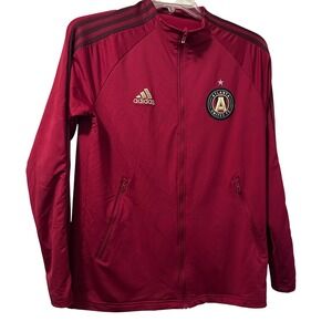 Adidas Atlanta United FC MLS Track Jacket Mens Large Red FI0871 Soccer